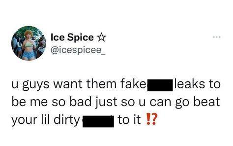 ice spice leaks|Ice Spice responds after her alleged sex tape leaks on Twitter